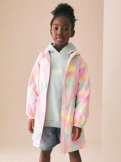 Next Pink Marble Waterproof Printed Cagoule (3-16yrs) Clearance