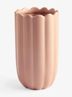 Next Pink Mini Ceramic Scalloped Vase New