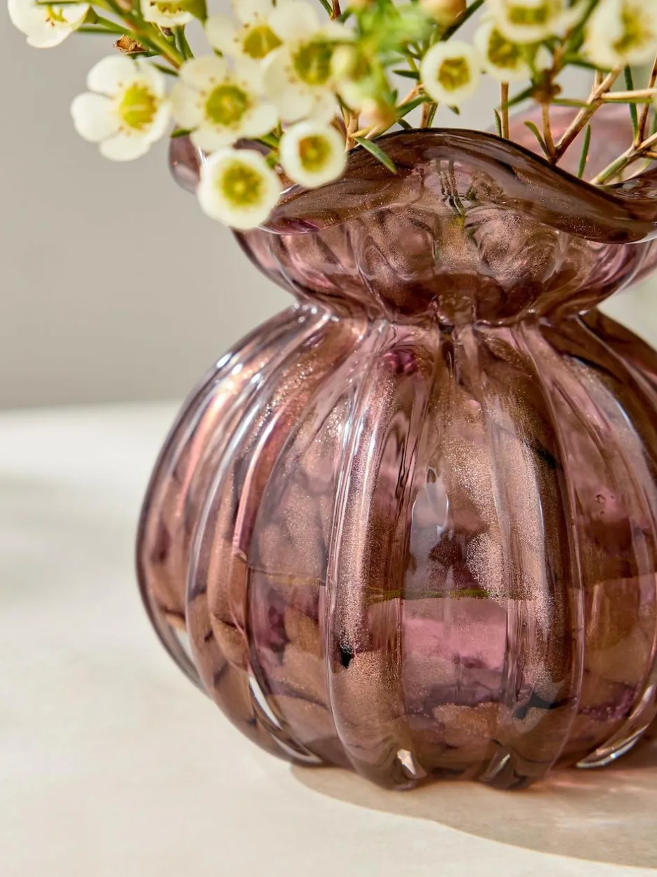 Next Pink Mini Glass Confetti Vase Clearance