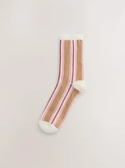 Next Pink Multi Stripe Ankle Socks 4 Pack Online