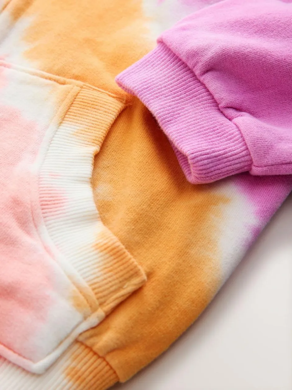 Next Pink Multi Tie Dye Zip Through Hoodie (3-16yrs) Outlet