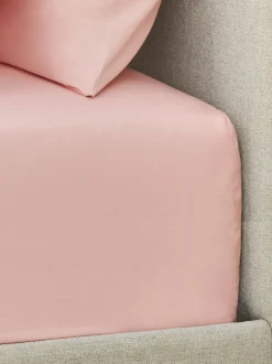 Next Pink Non Iron Simply Soft Extra Deep Fitted Sheet New