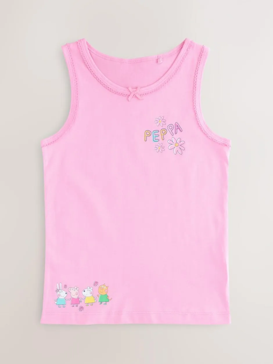 Next Pink Peppa Pig 3 Pack Classic Vests (1.5-8yrs) Outlet