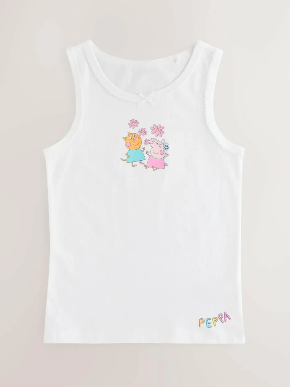 Next Pink Peppa Pig 3 Pack Classic Vests (1.5-8yrs) Outlet