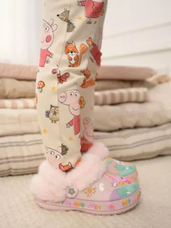Next Pink Peppa Pig Cosy Lined Slipper Clogs Clearance