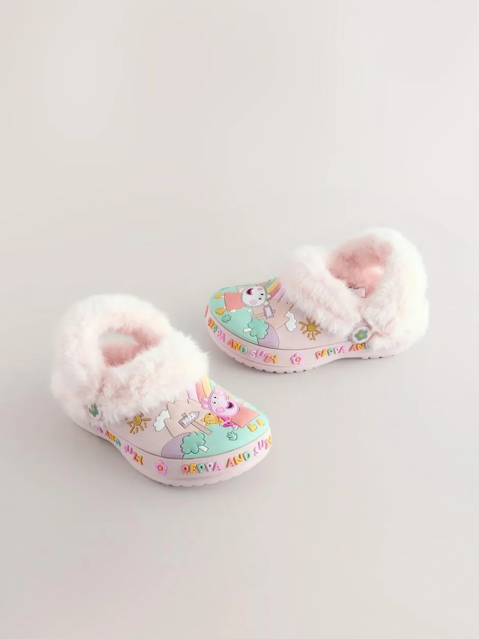 Next Pink Peppa Pig Cosy Lined Slipper Clogs Clearance