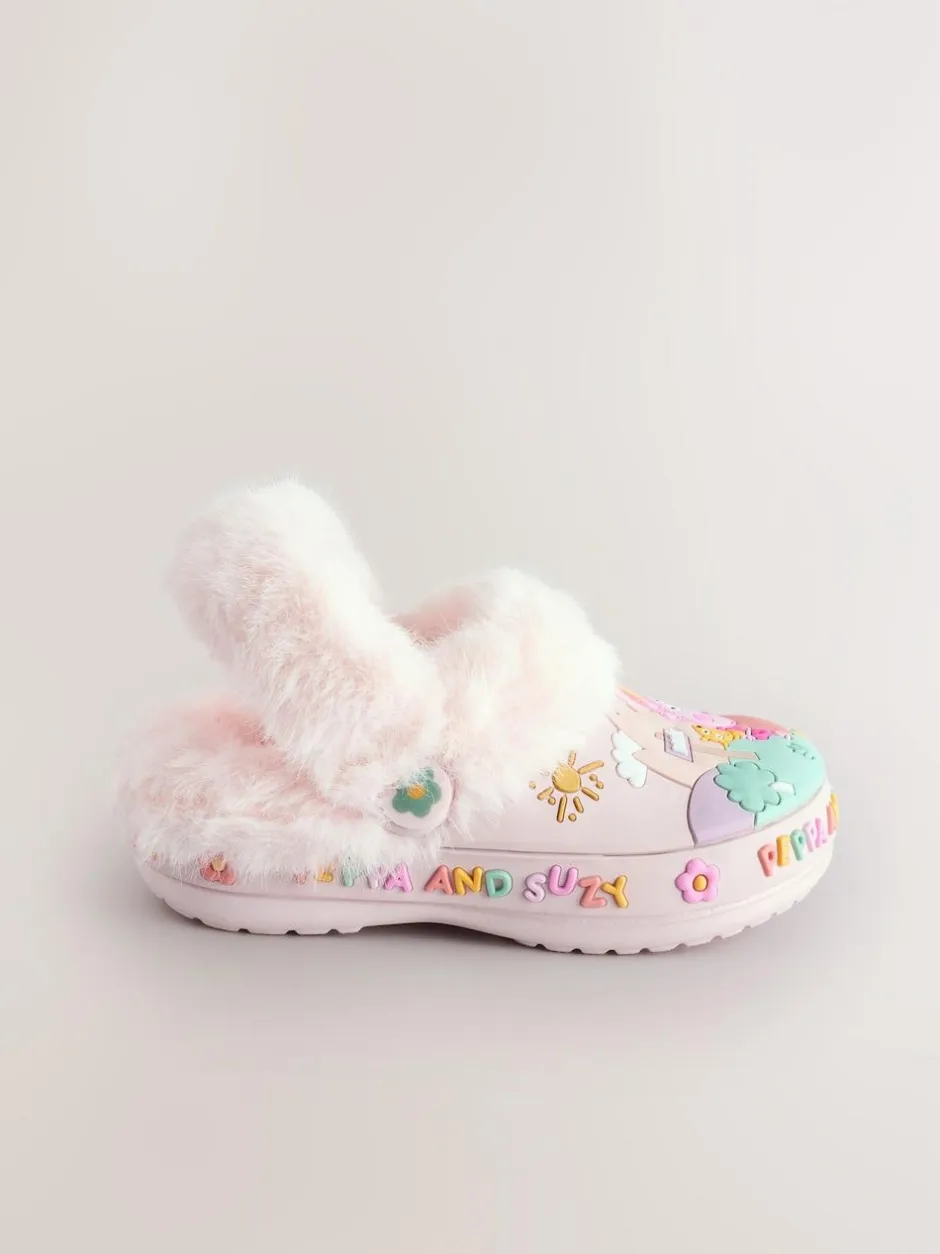 Next Pink Peppa Pig Cosy Lined Slipper Clogs Clearance