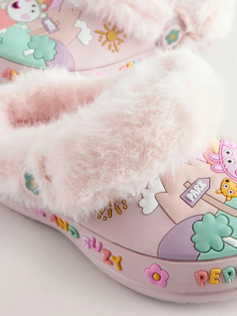 Next Pink Peppa Pig Cosy Lined Slipper Clogs Clearance