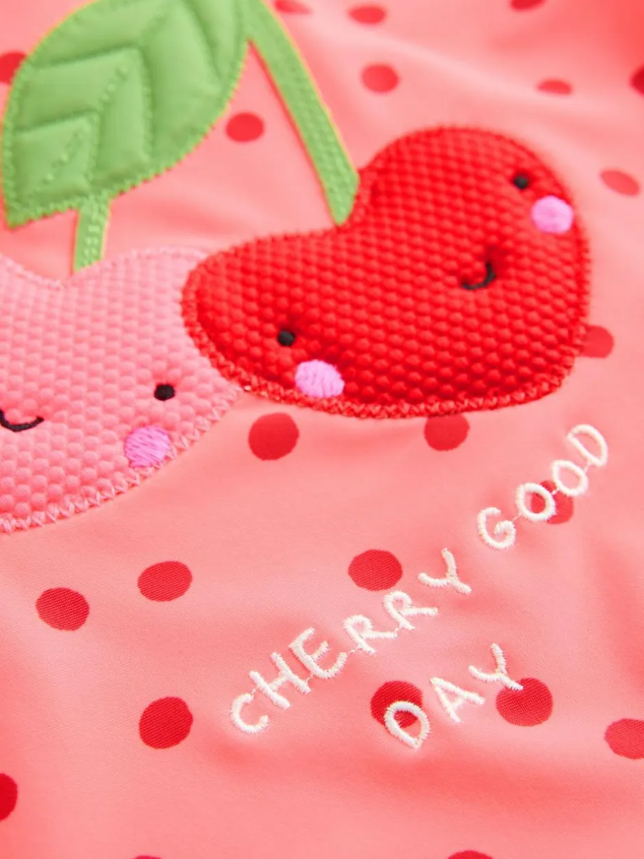 Next Short Sleeved Sunsafe Swim Set (3mths-10yrs) Pink/ Red Cherry Best