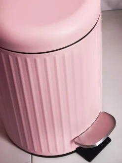 Next Pink Rib Soft Close 3 Litre Pedal Bin Best