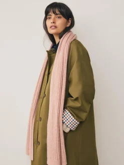 Next Ribbed Knit Scarf Pink Best