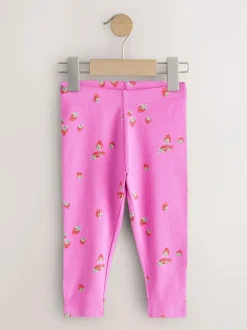 Next Ribbed Leggings 5 Pack (3mths-7yrs) Pink Outlet
