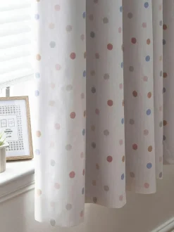 Next Pink Scandi Spot Eyelet Blackout Curtains Clearance