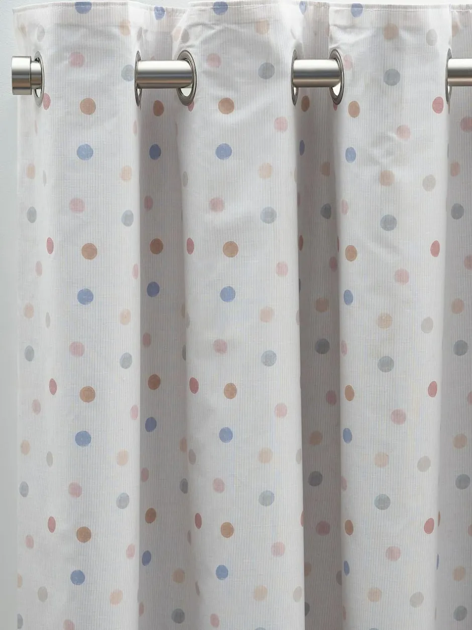 Next Pink Scandi Spot Eyelet Blackout Curtains Clearance