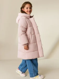 Next Pink Shower Resistant Padded Duffle Coat (3-13yrs) Hot