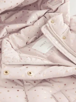 Next Shower Resistant Padded Coat With Frill Hem (3mths-7yrs) Pink Outlet
