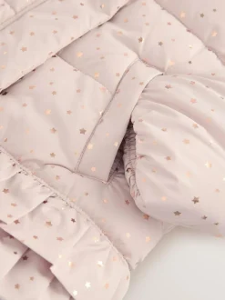 Next Shower Resistant Padded Coat With Frill Hem (3mths-7yrs) Pink Outlet