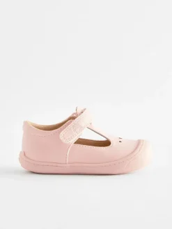Next Standard Fit (F) Crawler T-Bar Shoes Pink Sale