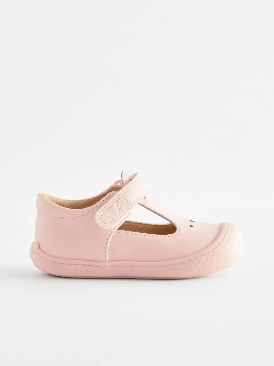 Next Standard Fit (F) Crawler T-Bar Shoes Pink Sale