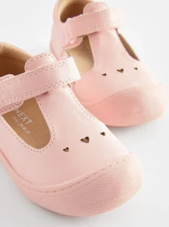 Next Standard Fit (F) Crawler T-Bar Shoes Pink Sale