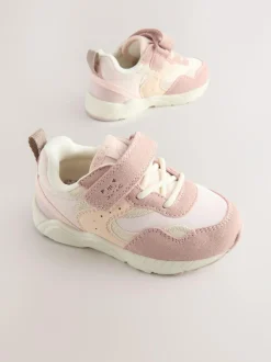 Next Standard Fit (F) Elastic Lace Touch Fasten Trainers Pink Best