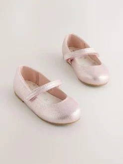 Next Standard Fit (F) Mary Jane Touch Fastening Occasion Shoes Pink