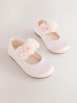 Next Standard Fit (F) Satin Flower Girl Occasion Mary Jane Shoes Pink Discount