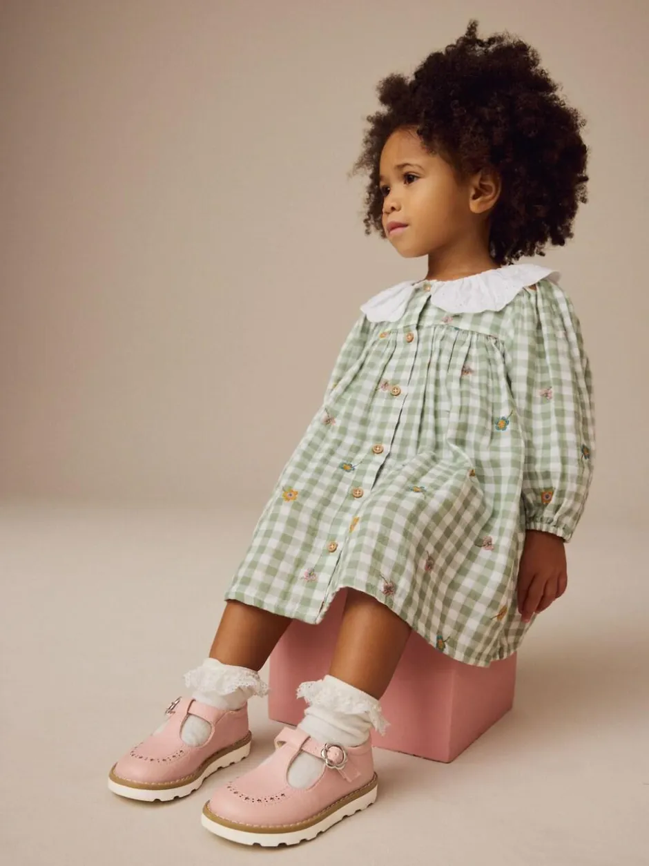 Next Standard Fit (F) T-Bar Shoes Pink Discount