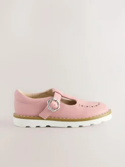 Next Standard Fit (F) T-Bar Shoes Pink Discount