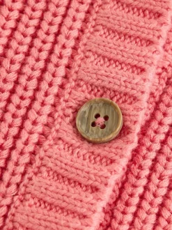 Next Baby Embroidered Back Cardigan (0mths-2yrs) Pink Strawberry Outlet