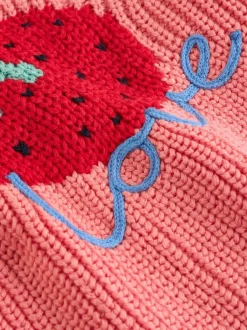 Next Baby Embroidered Back Cardigan (0mths-2yrs) Pink Strawberry Outlet