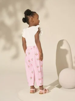 Next Pull On Trousers (3mths-7yrs) Pink Strawberry Print Best