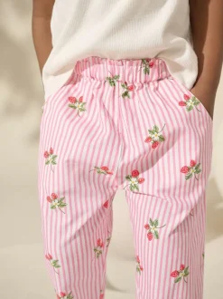 Next Pull On Trousers (3mths-7yrs) Pink Strawberry Print Best
