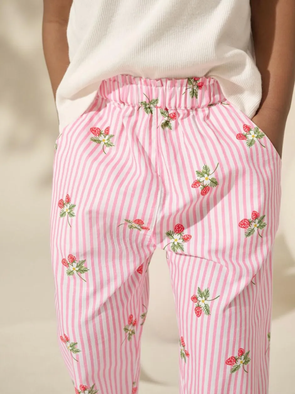 Next Pull On Trousers (3mths-7yrs) Pink Strawberry Print Best