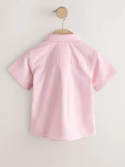 Next Short Sleeve Long Sleeve Oxford Shirt (3mths-7yrs) Pink Stripe Character