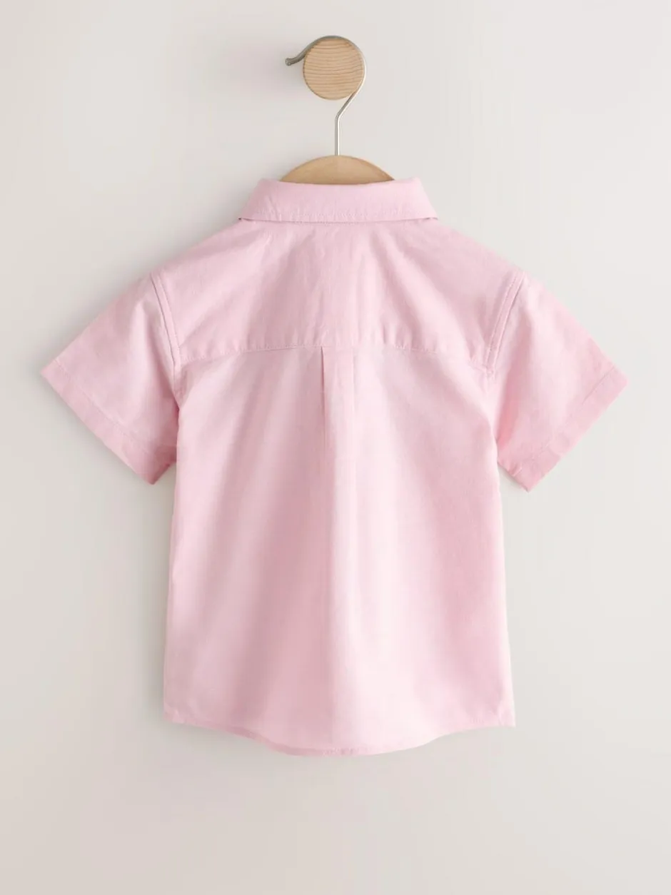 Next Short Sleeve Long Sleeve Oxford Shirt (3mths-7yrs) Pink Stripe Character