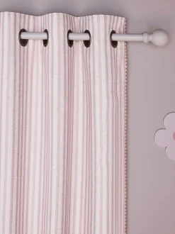 Next Pink Stripe Eyelet Blackout Curtains Hot