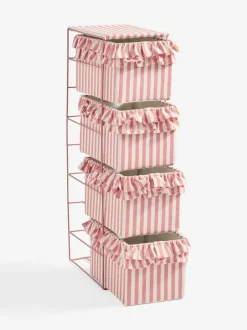 Next Pink Stripe Frill Storage Drawers Discount