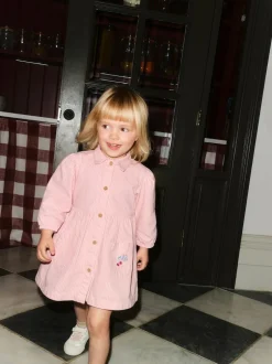 Next Long Sleeve Cotton Dress (3mths-8yrs) Pink Stripe Online