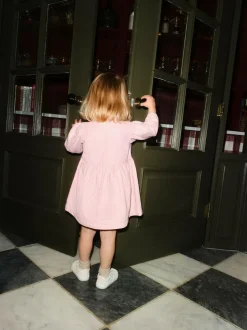 Next Long Sleeve Cotton Dress (3mths-8yrs) Pink Stripe Online