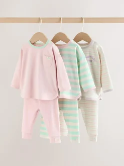 Next Pink Stripe Long Sleeve Top And Leggings Set 6 Piece (0mths-3yrs) Clearance