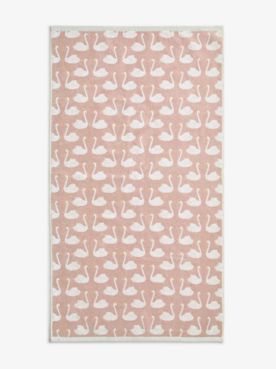 Next Pink Swan 100% Cotton Towel Outlet