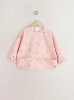 Next Pink Unicorn Fairies Weaning And Feeding Sleeved Bib