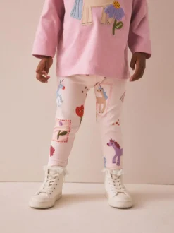 Next Leggings 3 Pack (3mths-7yrs) Pink Unicorn Online
