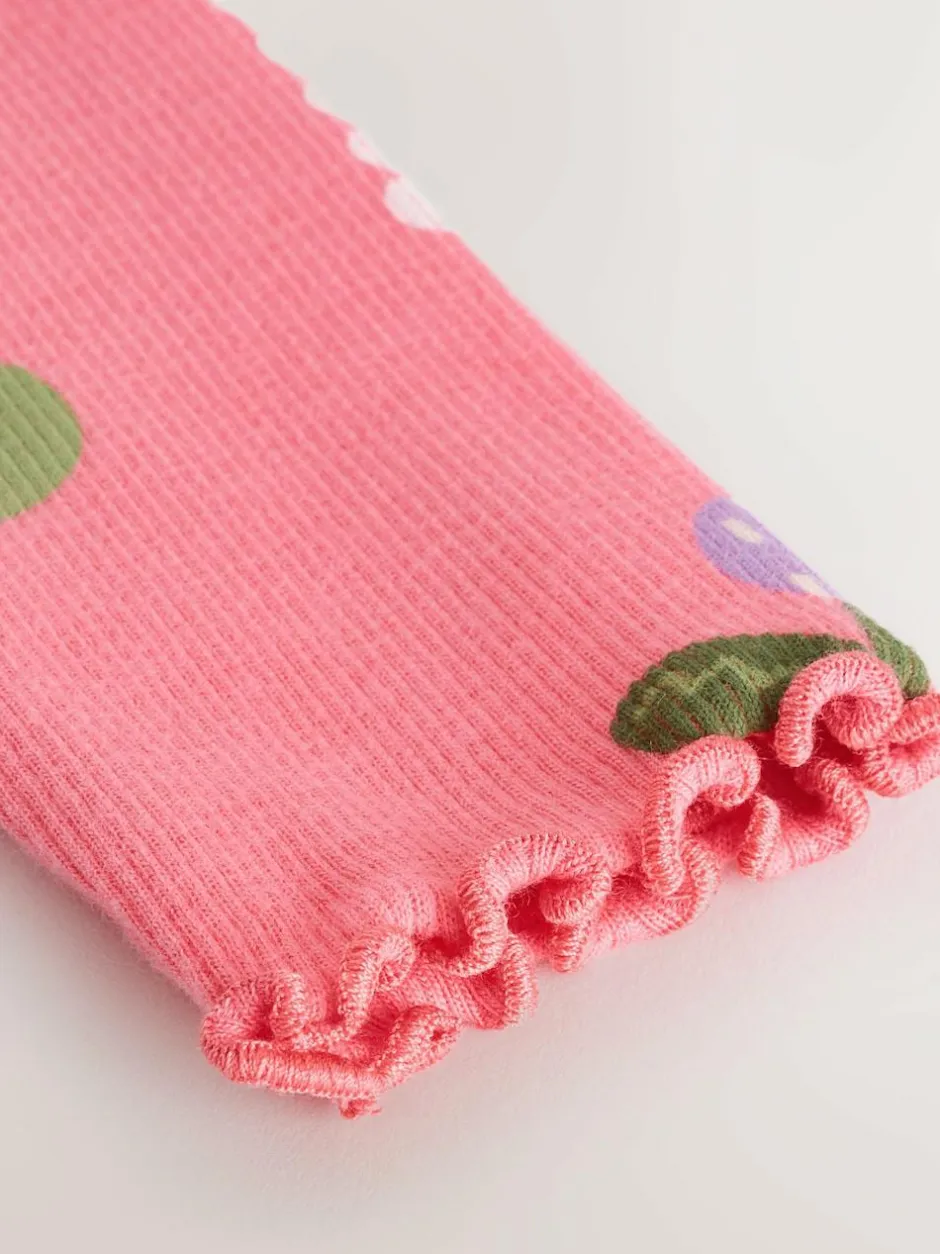 Next Pink Unicorn Rib Long Sleeve T-Shirt (3mths-7yrs) Online