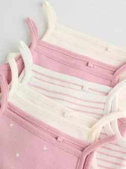 Next Pink Vest Baby Bodysuits 5 Pack Sale