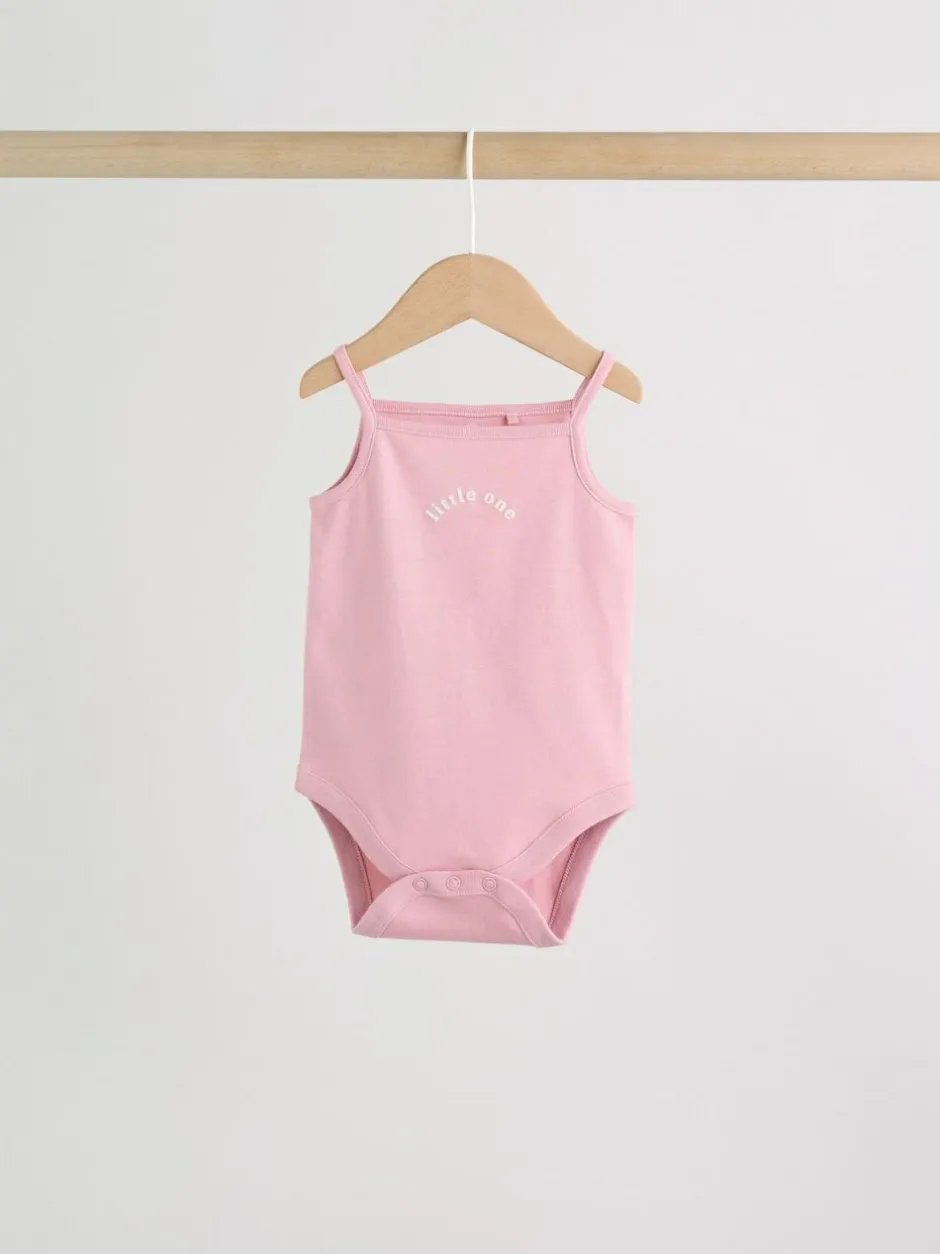 Next Pink Vest Baby Bodysuits 5 Pack Sale