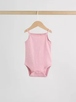 Next Pink Vest Baby Bodysuits 5 Pack Sale