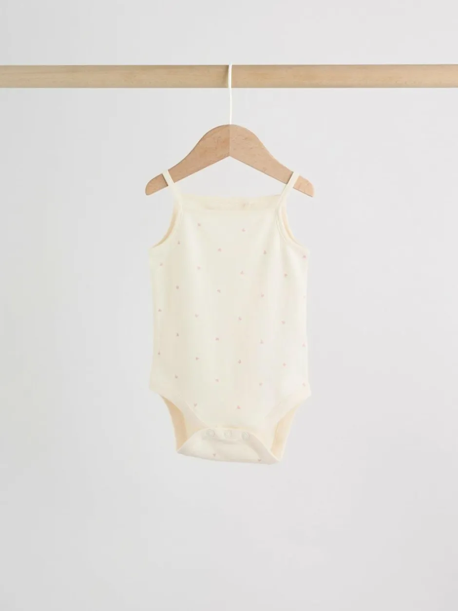 Next Pink Vest Baby Bodysuits 5 Pack Sale