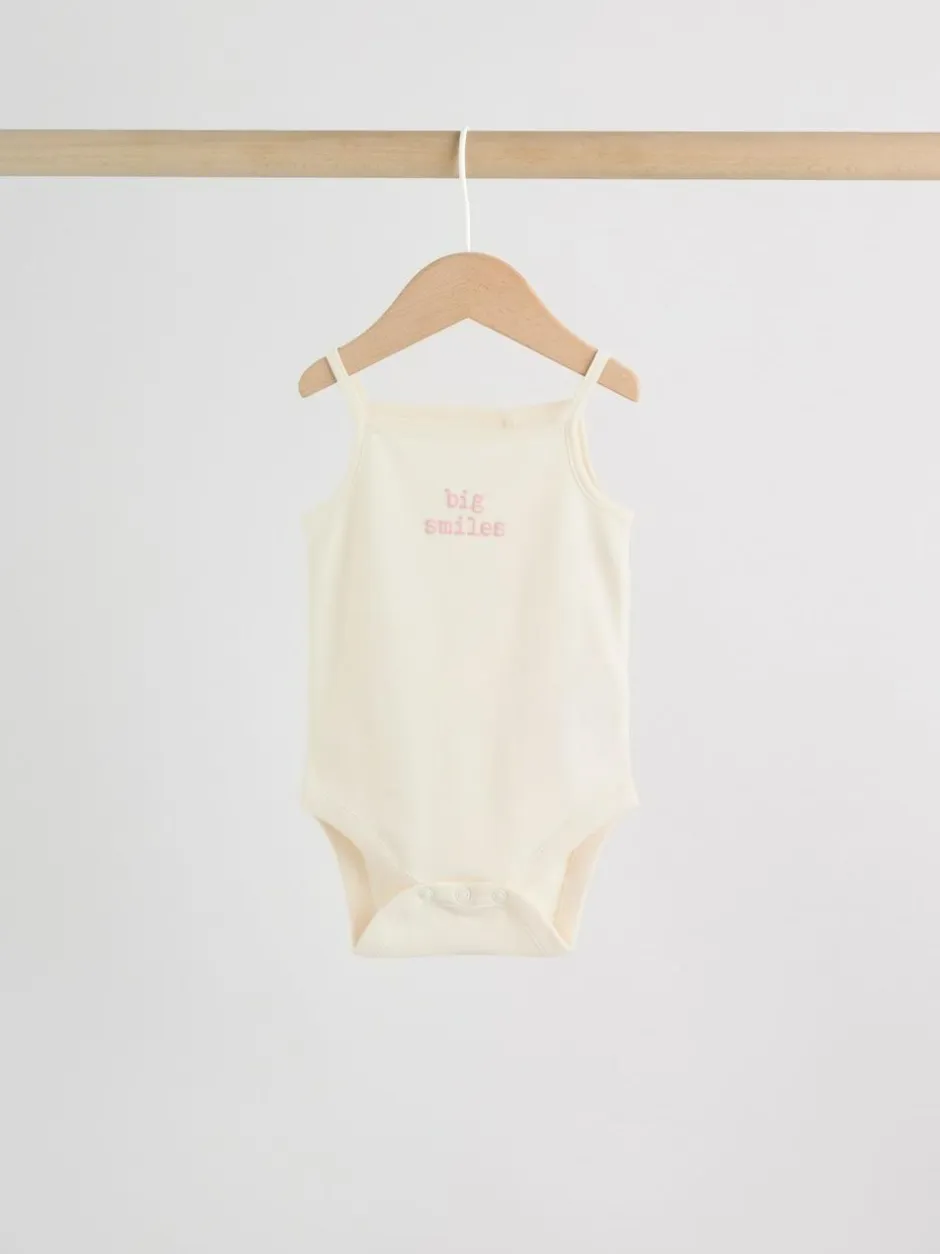 Next Pink Vest Baby Bodysuits 5 Pack Sale